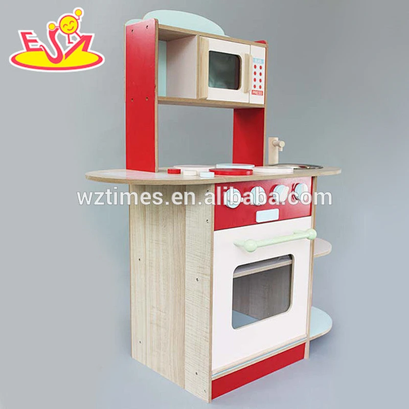 Juguete de cocina de madera al por mayor, mejor juego de rol, juguete de madera para niños más popular W10C178