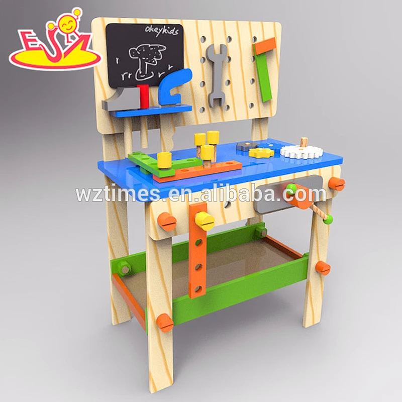2018 wholesale diy workbench wooden tool set kids W03D076C