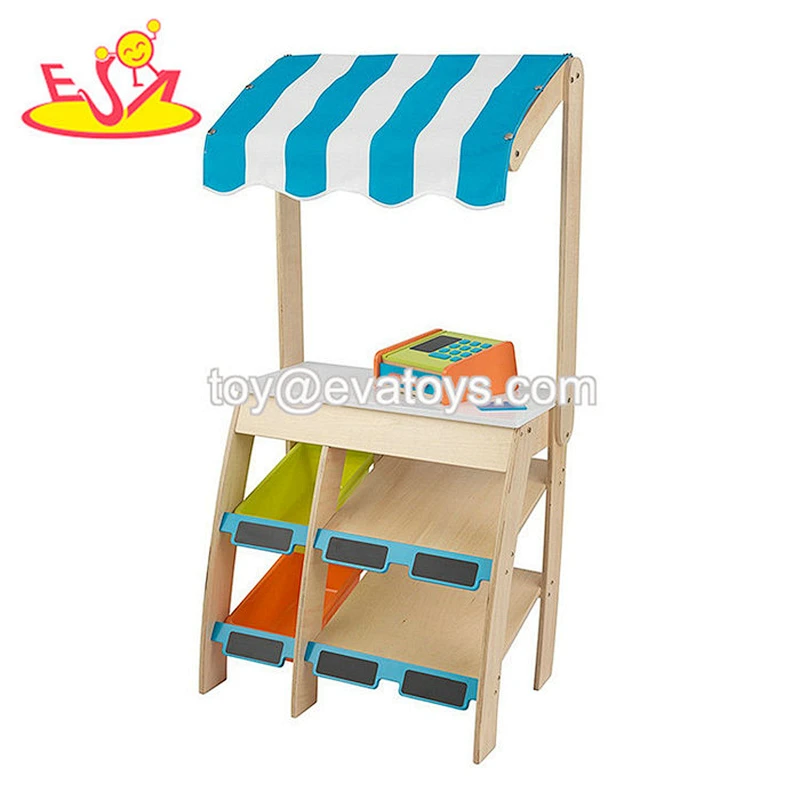 Nuevos juguetes clásicos mini juguete de madera puesto de mercado para niños W10A083