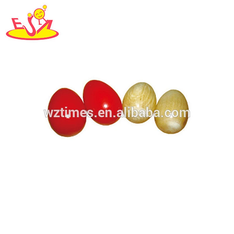 Wholesale children mini wooden shaker eggs best educational toys wooden kids shaker eggs W07I078