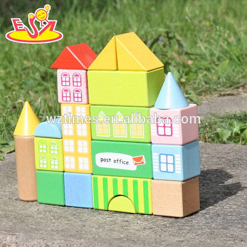 Nuevo diseño 20 piezas bloques niños juguetes de construcción de madera para niños W13A121