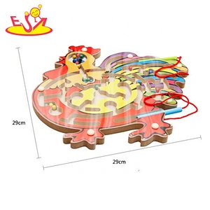 Top sale educational wooden marble run toy for kids W11H050