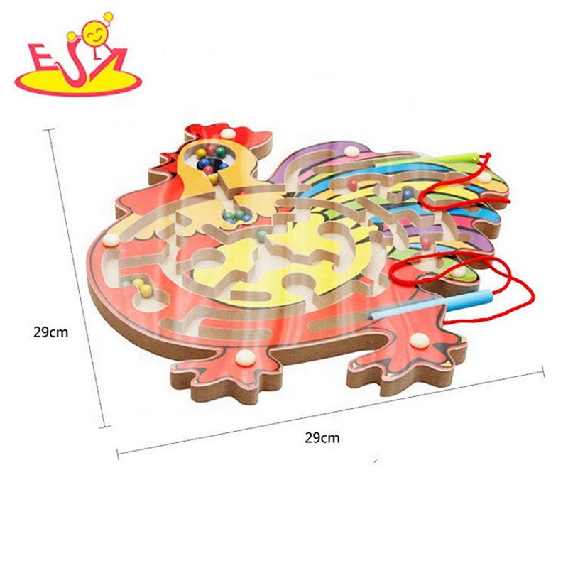 Top sale educational wooden marble run toy for kids W11H050