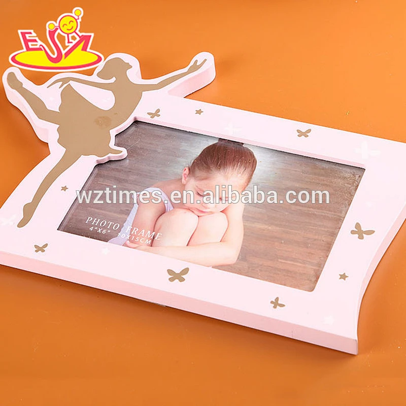 2018 wholesale pink ballet dancing wooden girl photo frame W09A045