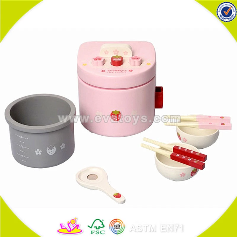 wholesale baby wooden rice cooker toy, high quality kids wooden rice cooker toys, cheap wooden rice cooker toy W10D017