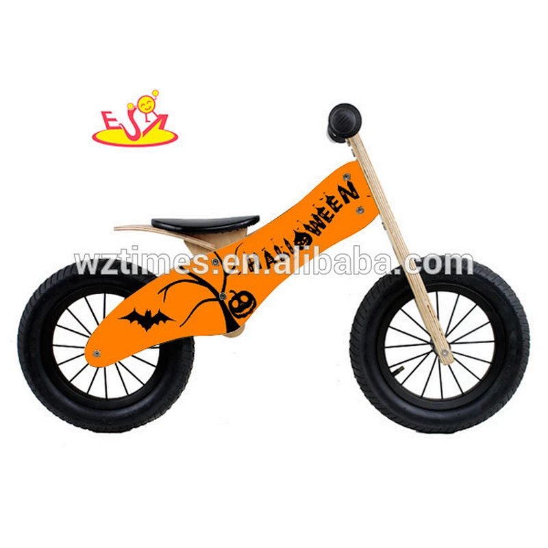 Wholesale best sale cool style kids wooden black balance bike used in home and outdoor W16C096-1