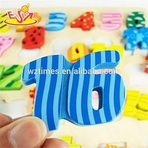 wholesale top quality baby brain development wooden abc puzzle for toddlers W14B065