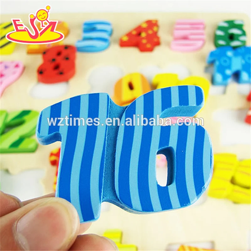 wholesale top quality baby brain development wooden abc puzzle for toddlers W14B065