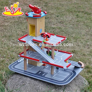 Wholesale cool style customize wooden garage playsets toy bring fun for kids W04B047