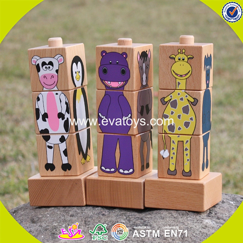 Mini-Stapelspielzeug aus Holz für Kinder W13D139