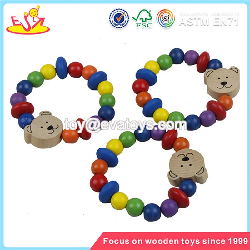 Wholesale latest reliable quality kids wooden rattle sound toy W08K011