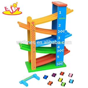 wholesale new fashion baby wooden car slide most popular children wooden car slide W04E029