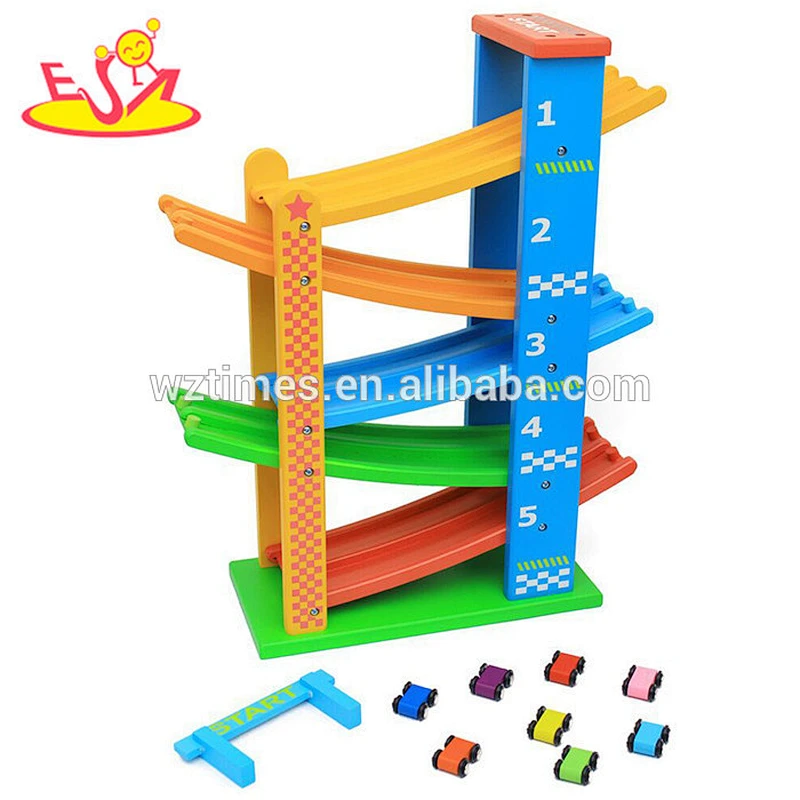wholesale new fashion baby wooden car slide most popular children wooden car slide W04E029