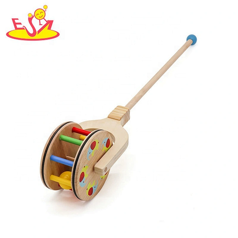 2019 On sale kids wooden pull bell toy for wholesale W05A016