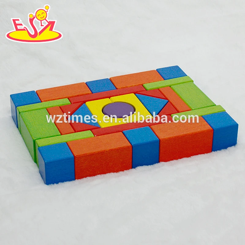 best quality educational children wooden colorful blocks toy for sale W13A106