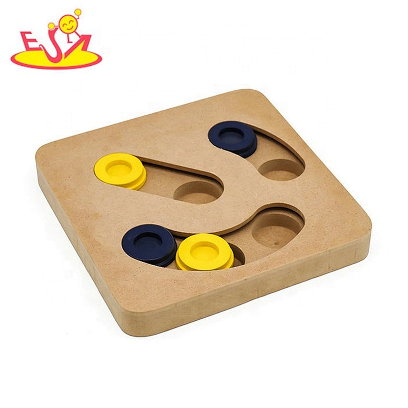 Fun pet interactive wooden cat maze feeder for wholesale W06F110