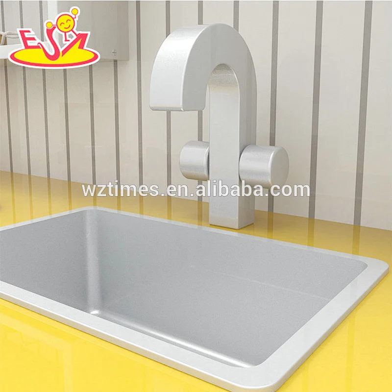 Venta al por mayor divertido juego de simulación de juegos de juguetes de madera juego moderno de cocina para niños W10C356