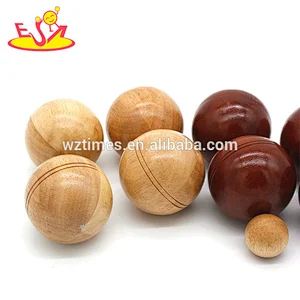 Most popular children wooden outdoor ball for throwing W01A306