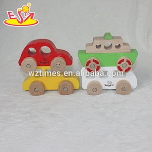 2018 wholesale baby miniature wooden car cheap kids miniature wooden car funny children miniature wooden car W04A262