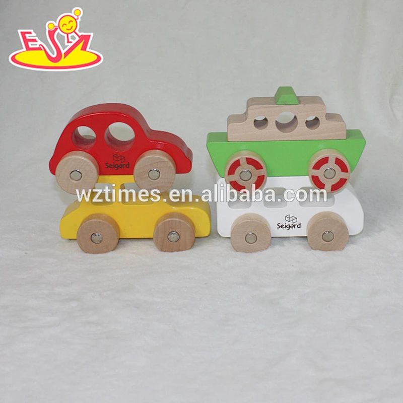 2018 wholesale baby miniature wooden car cheap kids miniature wooden car funny children miniature wooden car W04A262