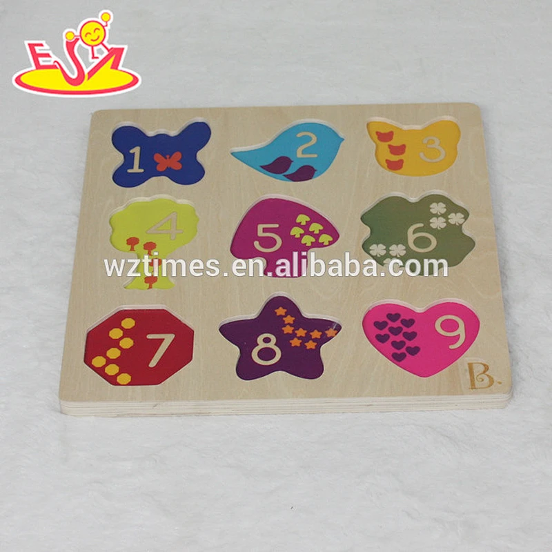 2018 wholesale baby wooden custom shape puzzle funny kids wooden custom shape puzzle wooden custom shape puzzle W14M115