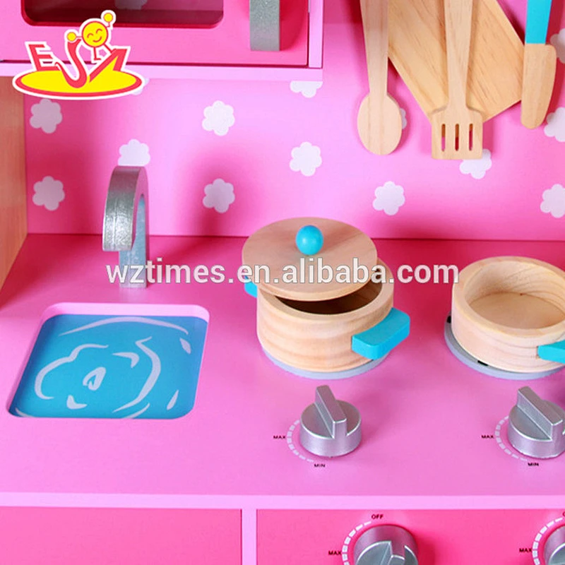 2018 niños al por mayor juego de cocina de madera juego de juguete top moda niños de madera juego de juego de cocina juguete W10C182