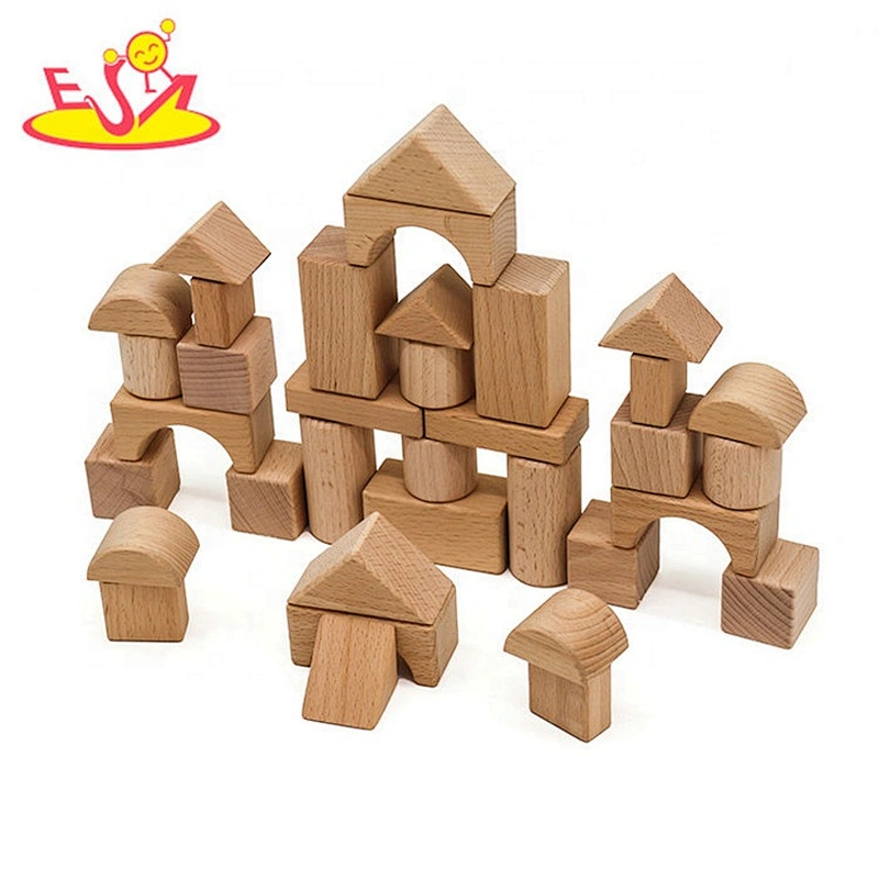 2019 Top sale 35 pieces preschool wooden baby blocks or preschool W13A174