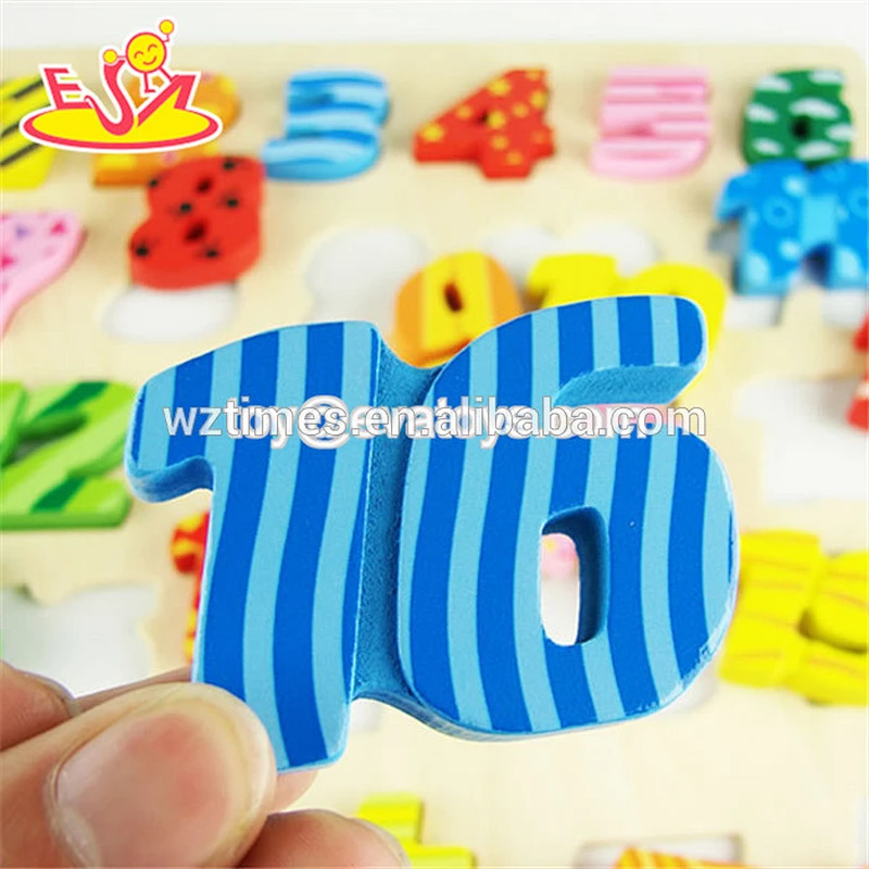Pädagogische Zahl, die hölzerne Puzzlespielwaren für Baby W14B066 lernt