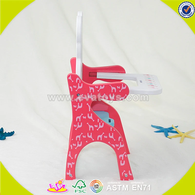wholesale baby toy wooden doll chair cheap kids toy wooden doll chair fashion children toy wooden doll chair W06B031