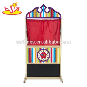 Wholesale creative kindergarten play toy wooden puppet theatre toy for kids W10D167
