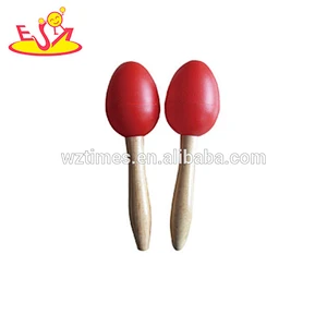Wholesale educational baby wooden toy maracas custom mini kids wooden toy maracas for sale W07I064
