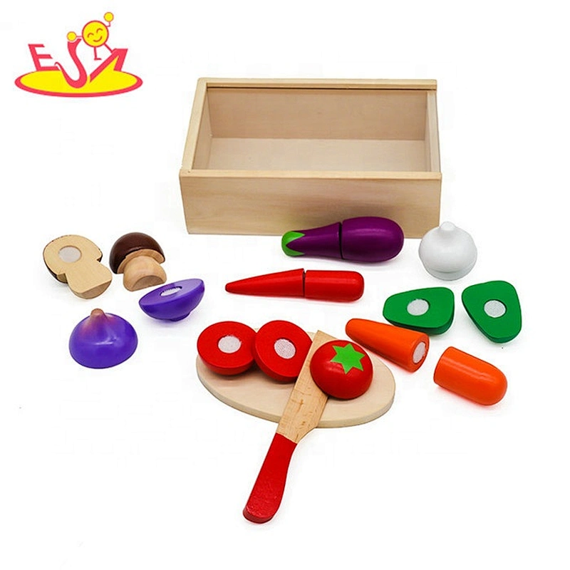 Top fashion children cutting wooden vegetable toys for pretend play W10B268