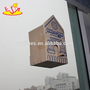 2018 new fashion funny children wooden bird house W03B049