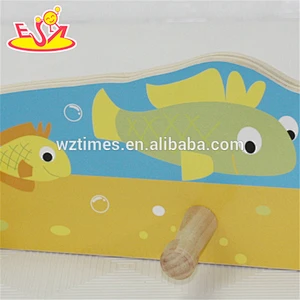wholesale charming gift wooden wall hook for kids latest design wooden wall hook W09B046