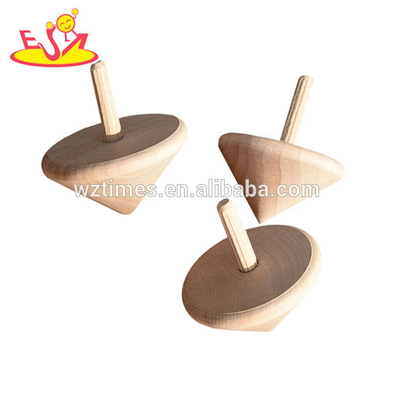 New hottest 4 in 1 educational toy wooden spin top for children W01B077
