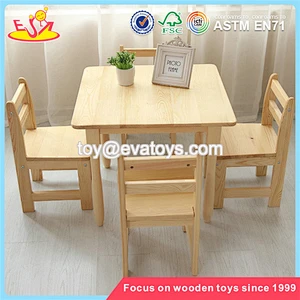Wholesale beautiful children wooden square table and chair used for study and eating W08G233