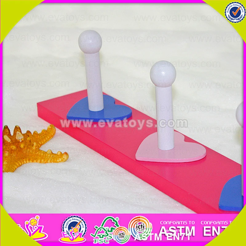 wholesale bird shape kids wooden wall coat hook high quality children wooden wall hook W09B019