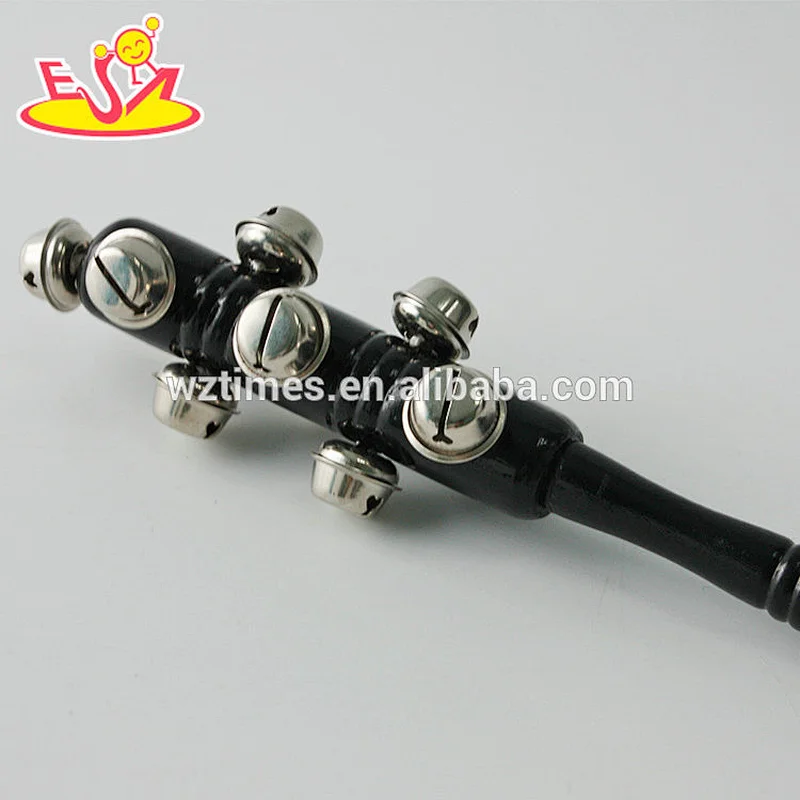 Wholesale musical wooden black rattle toy for kids W07I126