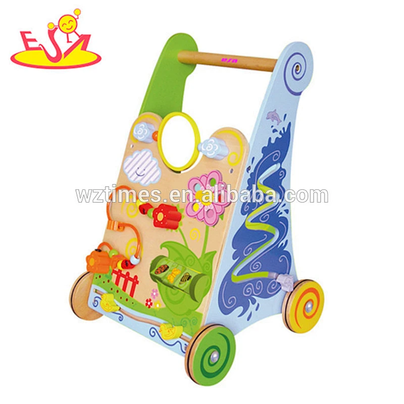 Wholesale professional wooden first activity walker help baby learning walking WJ278240