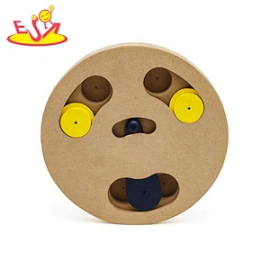Professional cheap interactive wooden dog activity toys for wholesale W06F112