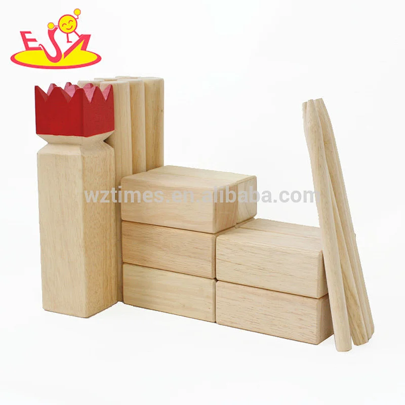 wholesale the king and the soldiers kids wooden viking kubb game for garden W01B081
