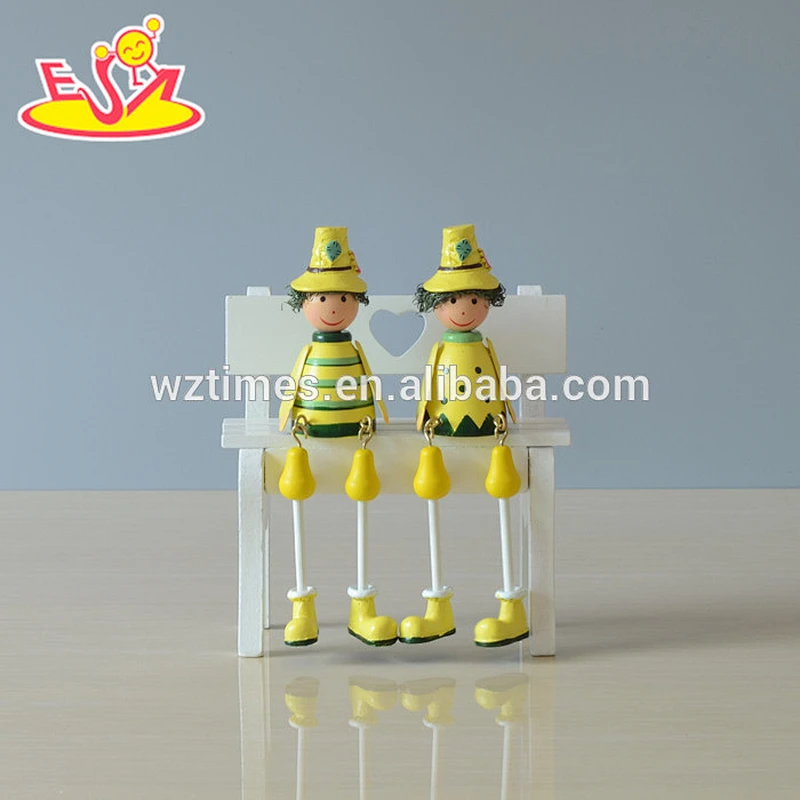 2018 New design wooden mini decoration doll lovely wooden mini decoration doll cute wooden mini decoration doll W02A149