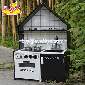 Wholesale most popular girl interactive toy wooden kitchen set toy W10C344