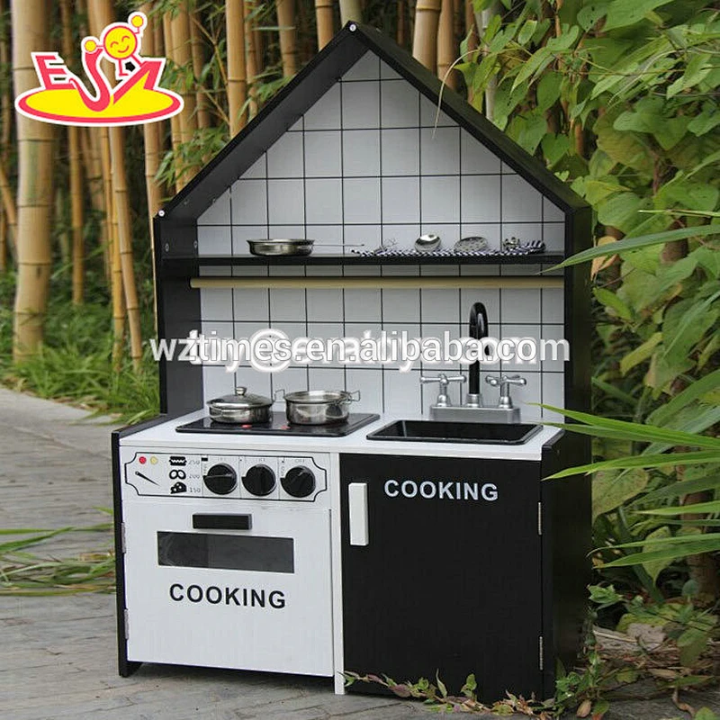 Wholesale most popular girl interactive toy wooden kitchen set toy W10C344