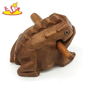 New items frog shaped wooden temple block instrument for wholesale W18A041
