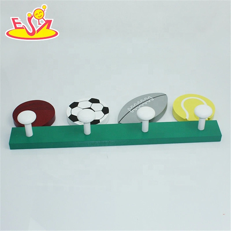 Best design pink wooden coat hook for kids W09B022
