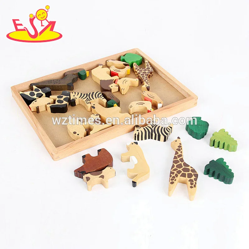 custom animal shaped wooden animal toy for kids education W14D030