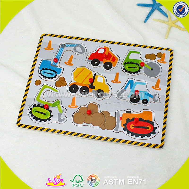 2018 Promotion baby educational wooden puzzle board for sale W14M066