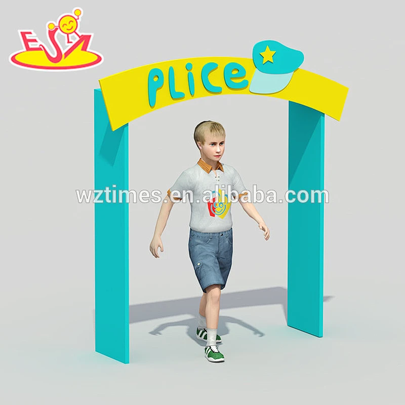 Wholesale delicate wooden kids indoor playhouse,reliable quality wooden green kids indoor playhouse W08C182