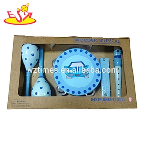 Wholesale blue musical instruments wooden xylophone set toy for kids W07A025